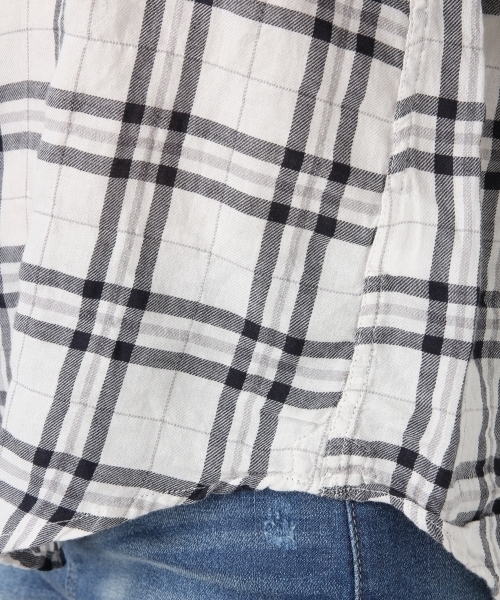 LEPSIM（レプシィム）の「C/Tシャーリングチェックシャツ 710185（シャツ/ブラウス・レディース・ブルー系その他/ホワイト系その他/ベージュ系その他/レッド系その他・LARGE/MEDIUM）」の17枚目の写真