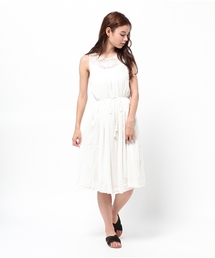 LBC | レーヨンクレープレースワンピース         (ワンピース)