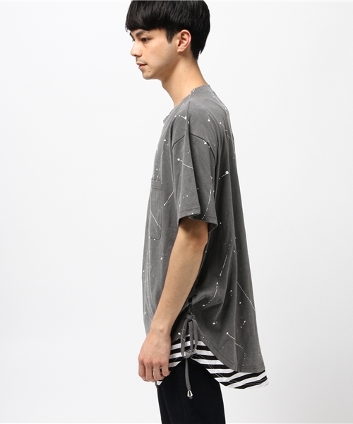 DANKE SCHON(ダンケシェーン)の「DankeSchon/ダンケシェーン/Peint Borderless T-Shirts(Tシャツ/カットソー・メンズ・ブラック/カーキ/ベージュ・FREE)」の6枚目の写真