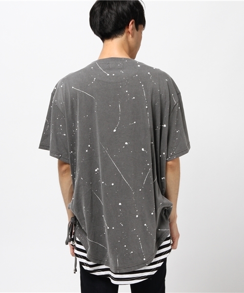 DANKE SCHON(ダンケシェーン)の「DankeSchon/ダンケシェーン/Peint Borderless T-Shirts(Tシャツ/カットソー・メンズ・ブラック/カーキ/ベージュ・FREE)」の7枚目の写真