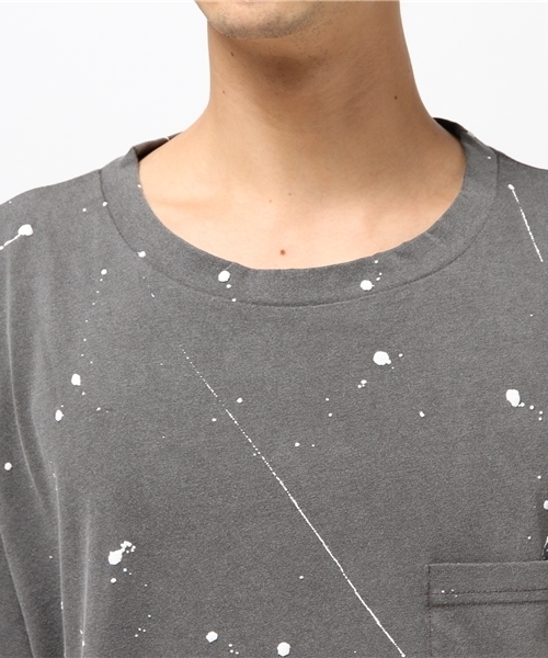 DANKE SCHON(ダンケシェーン)の「DankeSchon/ダンケシェーン/Peint Borderless T-Shirts(Tシャツ/カットソー・メンズ・ブラック/カーキ/ベージュ・FREE)」の8枚目の写真