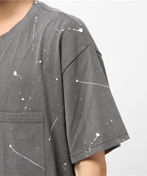 DANKE SCHON(ダンケシェーン)の「DankeSchon/ダンケシェーン/Peint Borderless T-Shirts(Tシャツ/カットソー・メンズ・ブラック/カーキ/ベージュ・FREE)」の9枚目の写真