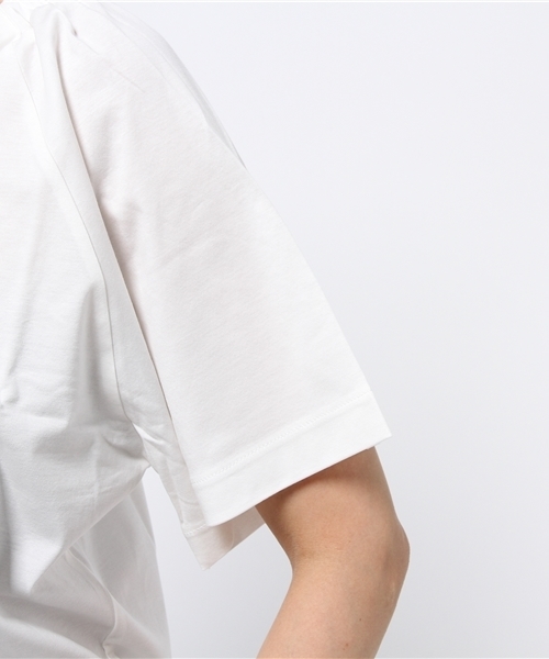 MOUSSY（マウジー）の「NECK GATHER POJ（Tシャツ/カットソー・レディース・ホワイト/インディゴブルー/ベージュ・FREE）」の8枚目の写真