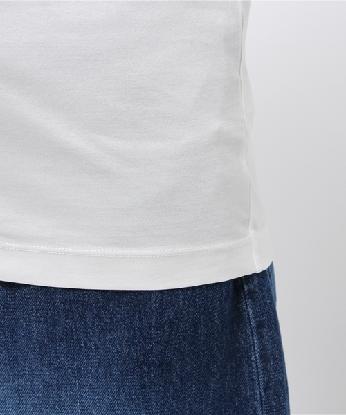 MOUSSY（マウジー）の「NECK GATHER POJ（Tシャツ/カットソー・レディース・ホワイト/インディゴブルー/ベージュ・FREE）」の9枚目の写真