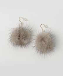 Me% | ミンクファースティックピアス  732381(ピアス（両耳用）)