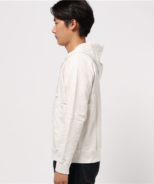 BOHEMIANS（ボヘミアンズ）の「BOHEMIANS/ボヘミアンズ　別注BEETLE EMB SWEAT ZIP PARKA（パーカー・メンズ・ホワイト/ネイビー・SMALL/MEDIUM/LARGE）」の3枚目の写真