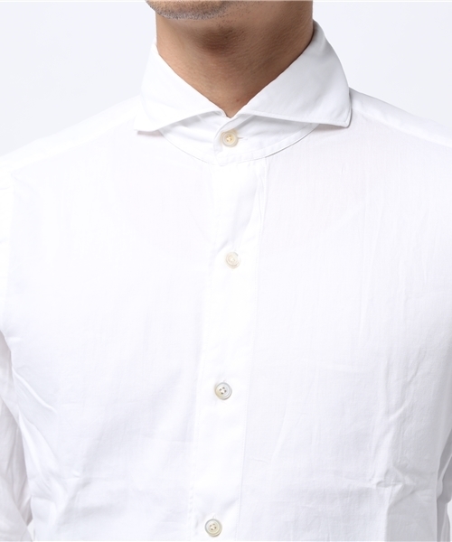 【良品】Finamore フィナモレ ホリゾンタルカラーシャツ Finamore（フィナモレ）の「Finamore ホリゾンタルカラーシャツ