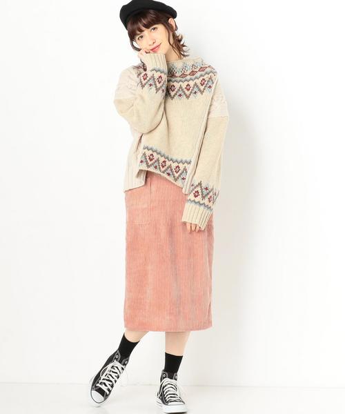 Another Edition（アナザーエディション）の「キュウシン柄×ケーブルニットプルオーバー/ AEBCｷｭｰｼﾝ×CABLE KNIT PO（ニット/セーター・レディース・ライトグレー/ベージュ・FREE）」の8枚目の写真