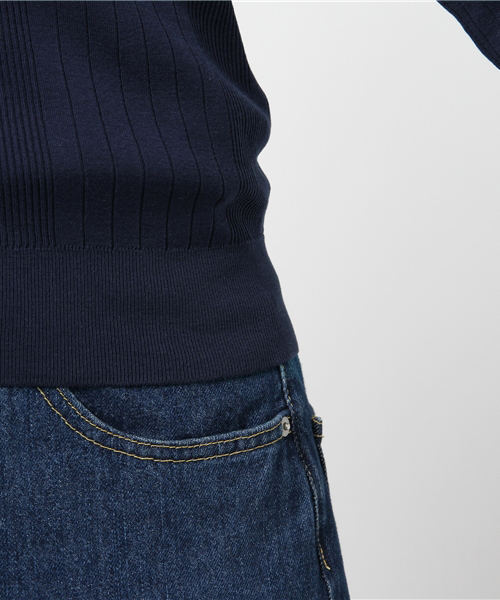 NOLLEY’S（ノーリーズ）の「【CanCam6月号掲載】ランダムリブVネックカーディガン（カーディガン/ボレロ・レディース・ネイビー/オリーブ/ホワイト/マルチ・36/38）」の6枚目の写真