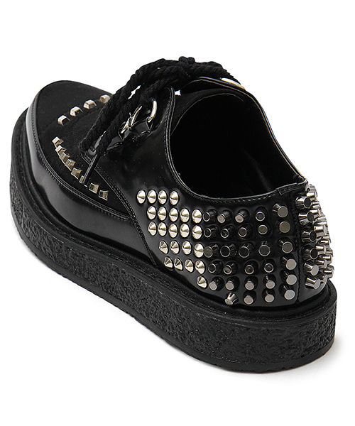 NOMENCLAT（ノーメンクラート）の「【NOMENCLAT/ノーメンクラート】 スタッズ クリーパーズ / ラバーソール / 厚底 / ドレスシューズ（ドレスシューズ・メンズ・ブラック・L/M/S）」の4枚目の写真