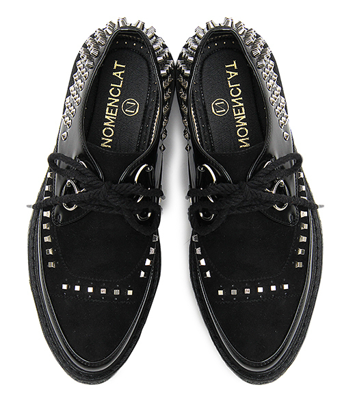 NOMENCLAT（ノーメンクラート）の「【NOMENCLAT/ノーメンクラート】 スタッズ クリーパーズ / ラバーソール / 厚底 / ドレスシューズ（ドレスシューズ・メンズ・ブラック・L/M/S）」の5枚目の写真