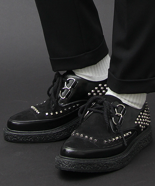 NOMENCLAT（ノーメンクラート）の「【NOMENCLAT/ノーメンクラート】 スタッズ クリーパーズ / ラバーソール / 厚底 / ドレスシューズ（ドレスシューズ・メンズ・ブラック・L/M/S）」の13枚目の写真