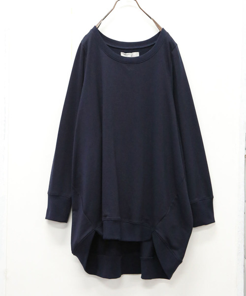 osharewalker（オシャレウォーカー）の「『スウェットデザインプルオーバー』（Tシャツ/カットソー・レディース・ネイビー/カーキ/グレー/ブルーグリーン/ブラック/オートミール/ボルドー/モカ・FREE）」の7枚目の写真