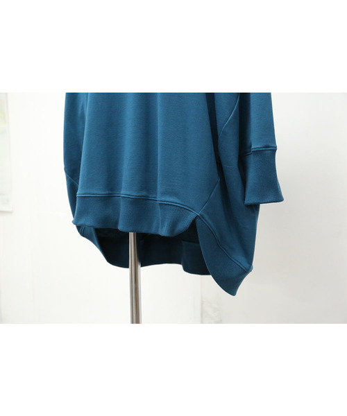 osharewalker（オシャレウォーカー）の「『スウェットデザインプルオーバー』（Tシャツ/カットソー・レディース・ネイビー/カーキ/グレー/ブルーグリーン/ブラック/オートミール/ボルドー/モカ・FREE）」の10枚目の写真