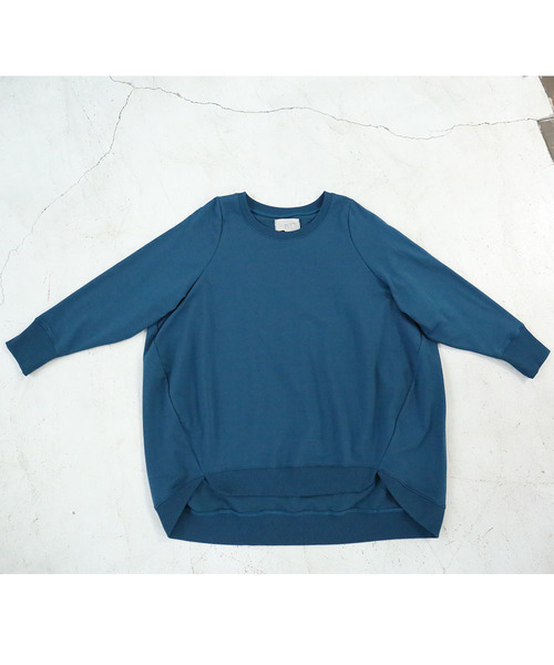 osharewalker（オシャレウォーカー）の「『スウェットデザインプルオーバー』（Tシャツ/カットソー・レディース・ネイビー/カーキ/グレー/ブルーグリーン/ブラック/オートミール/ボルドー/モカ・FREE）」の12枚目の写真