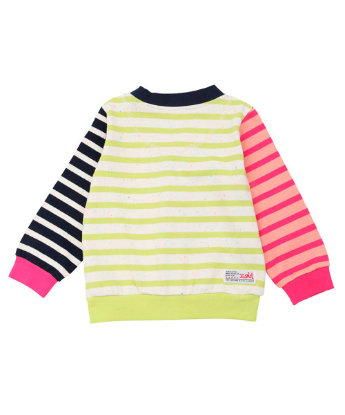 X-girl Stages（エックスガールステージス）の「STRIPY  CARDIGAN　(12M～3T)（カーディガン/ボレロ・キッズ・ネイビー/オレンジ/マルチ・12M/2T/3T）」の6枚目の写真