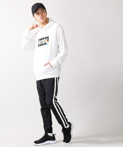 WEGO(ウィゴー)の「WEGO/レインボーボックスプルパーカー(パーカー・メンズ・ブラック/ホワイト・LARGE/MEDIUM/SMALL)」の4枚目の写真