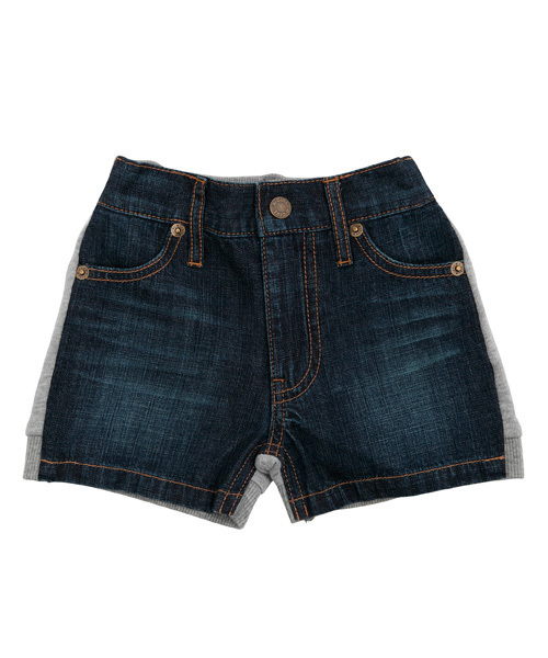 X-girl Stages（エックスガールステージス）の「TWO FACE HALF JEAN　(12M～3T)（デニムパンツ・キッズ・ライトブルー/インディゴブルー・12M/2T/3T）」の5枚目の写真