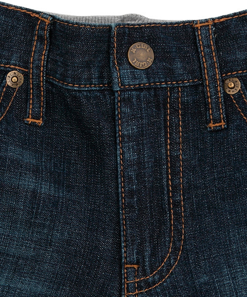 X-girl Stages（エックスガールステージス）の「TWO FACE HALF JEAN　(12M～3T)（デニムパンツ・キッズ・ライトブルー/インディゴブルー・12M/2T/3T）」の6枚目の写真