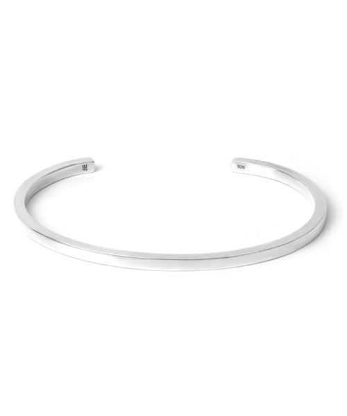 LION HEART(ライオンハート)の「“for Gift”ライトスクエアバングル/シルバー925【LION HEART / ライオンハート】(バングル/リストバンド・メンズ・ブラック/シルバー・FREE)」の4枚目の写真