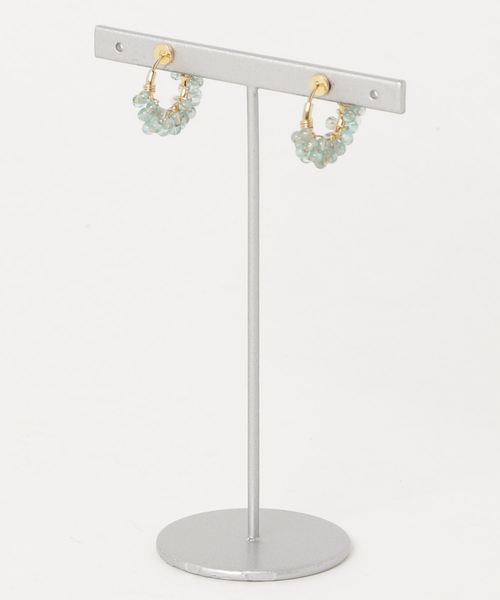 tone(トーン)の「【marinaJEWELRY】Apatite pave earring(イヤリング・レディース・ブルー・FREE)」の2枚目の写真