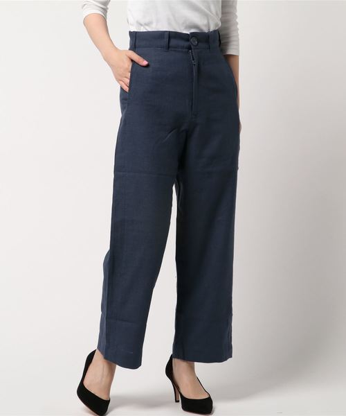 AMERICAN HOLIC（アメリカンホリック）の「・綿麻タックセミワイドパンツ（その他パンツ・レディース・モカ/ブルー/ベージュ・M/S）」の8枚目の写真