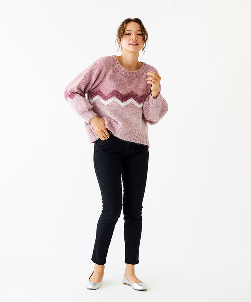 flower（フラワー）の「グリッターシャドウニット（ニット/セーター・レディース・ピンク/ブルー/グリーン/アイボリー・FREE）」の8枚目の写真