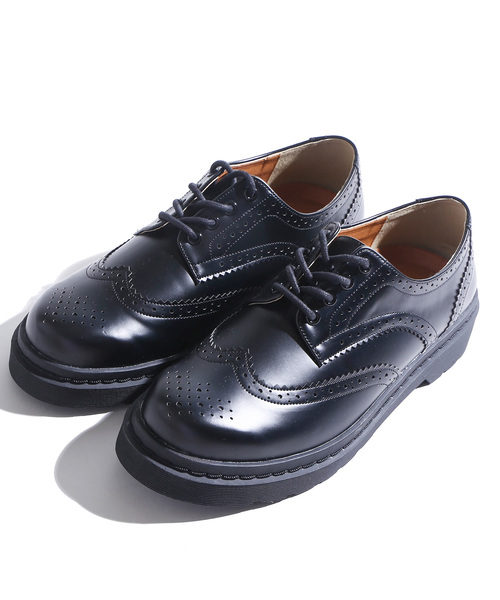 WEGO(ウィゴー)の「WEGO/ウィングチップシューズ(ドレスシューズ・メンズ・ブラック・SMALL/MEDIUM/LARGE)」の3枚目の写真