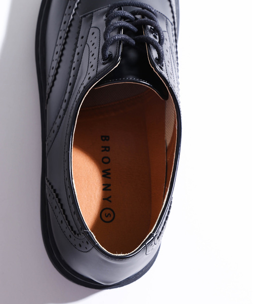 WEGO(ウィゴー)の「WEGO/ウィングチップシューズ(ドレスシューズ・メンズ・ブラック・SMALL/MEDIUM/LARGE)」の8枚目の写真