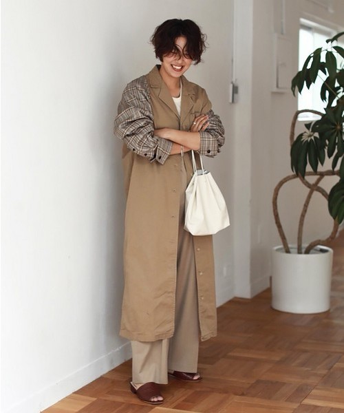 TODAYFUL(トゥデイフル)の「Vinatgeツイルコート(ステンカラーコート・レディース・ベージュ/キナリ・36inch/38inch)」の9枚目の写真