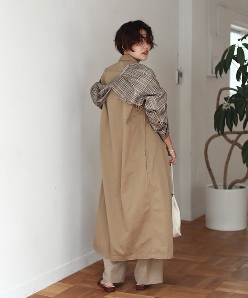 TODAYFUL(トゥデイフル)の「Vinatgeツイルコート(ステンカラーコート・レディース・ベージュ/キナリ・36inch/38inch)」の10枚目の写真