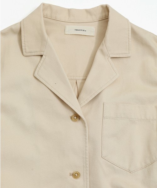 TODAYFUL(トゥデイフル)の「Vinatgeツイルコート(ステンカラーコート・レディース・ベージュ/キナリ・36inch/38inch)」の13枚目の写真