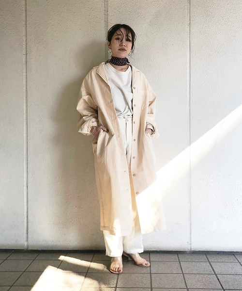 TODAYFUL(トゥデイフル)の「Vinatgeツイルコート(ステンカラーコート・レディース・ベージュ/キナリ・36inch/38inch)」の17枚目の写真
