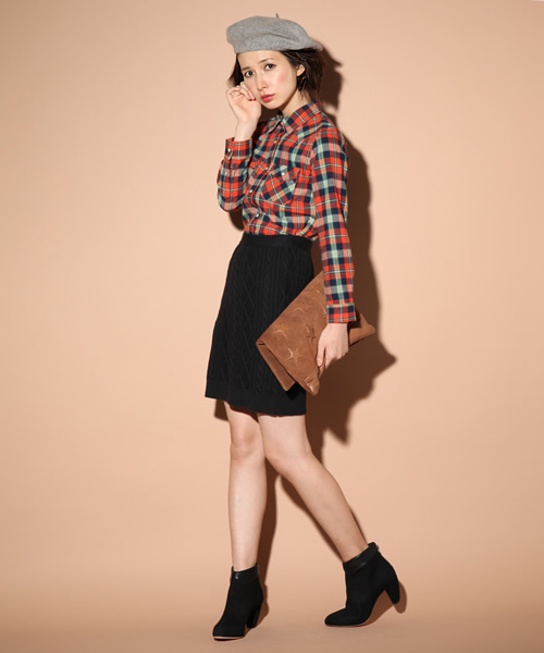 Ray BEAMS（レイビームス）の「□Ray BEAMS / ネルチェック ウエスタンシャツ（シャツ/ブラウス・レディース・レッド/オレンジ/ライトブルー・ONE SIZE）」の13枚目の写真