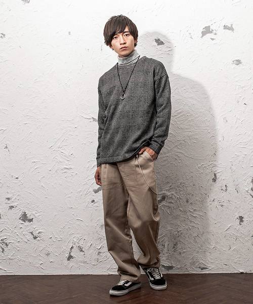 MinoriTY(マイノリティ)の「ニットフリースオーバーサイズトレーナー(スウェット・メンズ・ブラック/ネイビー/グレー/カモフラージュ/チェック・M/L)」の10枚目の写真