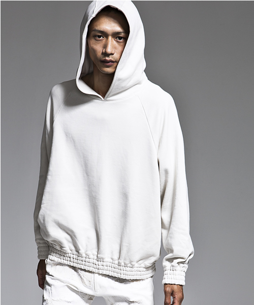 banal chic bizarre(バナルシックビザール)の「SWEAT PARKA ◆(パーカー・メンズ・ホワイト/ブラック・FREE)」の1枚目の写真