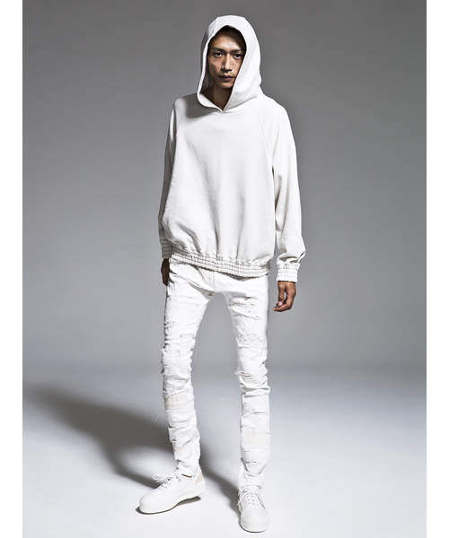 banal chic bizarre(バナルシックビザール)の「SWEAT PARKA ◆(パーカー・メンズ・ホワイト/ブラック・FREE)」の4枚目の写真