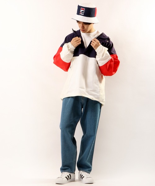 FILA HERITAGE(フィラヘリテージ)の「【FILA heritage】フード付き切裏地メッシュ撥水アノラック(ナイロンジャケット・メンズ・ブルー/ネイビー/レッド・XXL/L/M/XL/S)」の14枚目の写真
