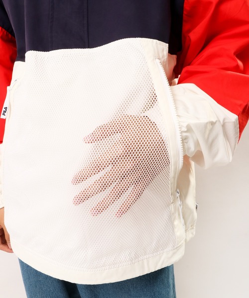 FILA HERITAGE(フィラヘリテージ)の「【FILA heritage】フード付き切裏地メッシュ撥水アノラック(ナイロンジャケット・メンズ・ブルー/ネイビー/レッド・XXL/L/M/XL/S)」の17枚目の写真