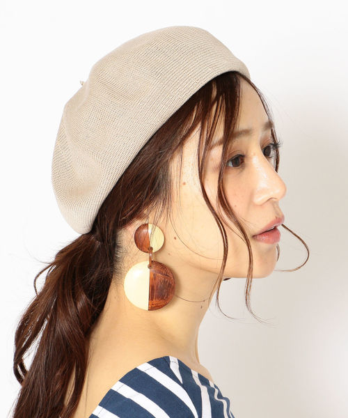 SHIPS（シップス）の「コットンベレー帽 19SS（ハンチング/ベレー帽・レディース・ライトグレー/ブラック/ベージュ・ONE SIZE）」の3枚目の写真