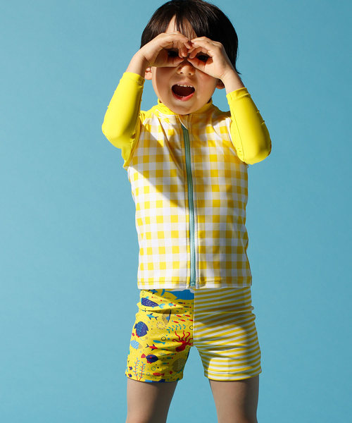 D.fesense（ディーフェセンス）の「【D.fesense /ディーフェセンス】スイムパンツ（水着・キッズ・ブルー/イエロー・90cm/100cm/80ｃｍ/110cm）」の2枚目の写真