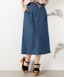 WEGO/ステッチAラインミドルスカート