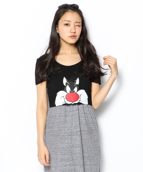 WEGO（ウィゴー）の「WEGO/Looney　TunesプリントTシャツ（Tシャツ/カットソー・レディース・杢グレー/イエロー/ブラック・FREE）」の10枚目の写真