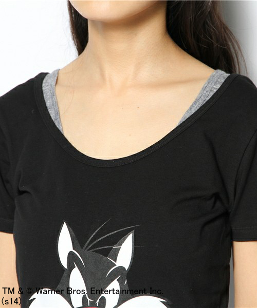 WEGO（ウィゴー）の「WEGO/Looney　TunesプリントTシャツ（Tシャツ/カットソー・レディース・杢グレー/イエロー/ブラック・FREE）」の12枚目の写真