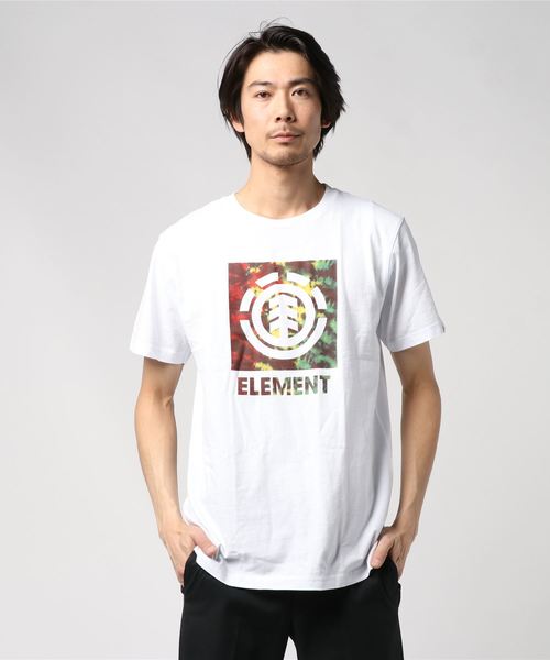 ELEMENT(エレメント)の「半袖Tシャツ ELEMENT LOGO BLOCK AJ021-206(Tシャツ/カットソー・メンズ・ホワイト/ブラック・M/L/XL)」の2枚目の写真