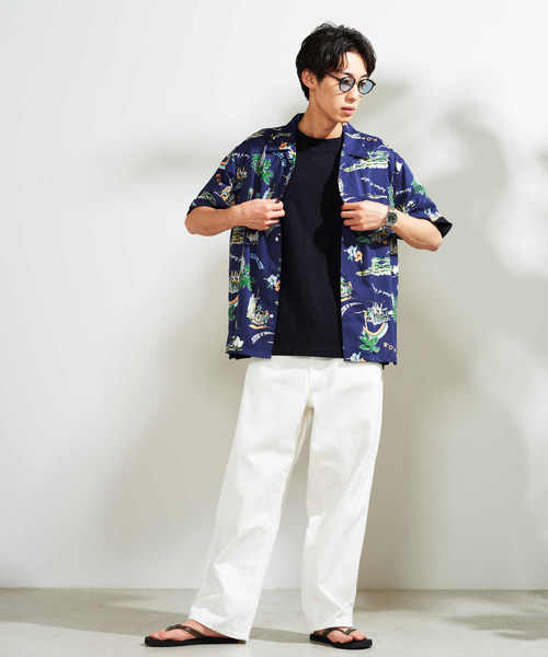 WEGO（ウィゴー）の「WEGO/デニムワイドパンツ（デニムパンツ・メンズ・ホワイト/インディゴブルー/ライトインディゴブルー・MEDIUM/LARGE/SMALL）」の6枚目の写真