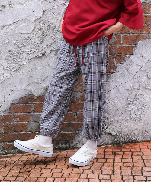 revertical(リバーティカル)の「チェックパンツ リラックスパンツ(その他パンツ・メンズ・ネイビー/グレー/ベージュ・LARGE/MEDIUM)」の2枚目の写真