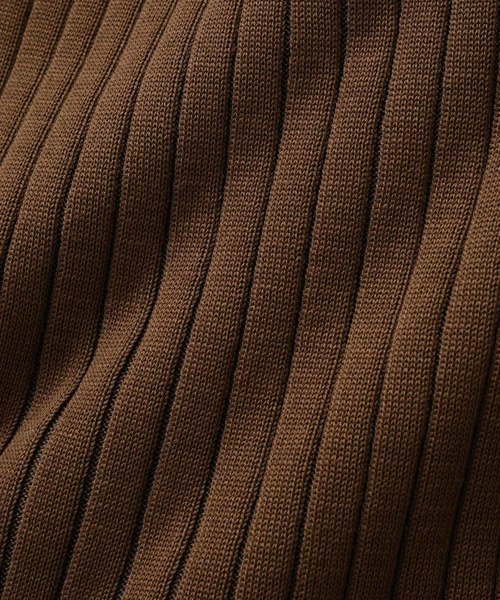ADAM ET ROPE'(アダムエロペ)の「スリット入りリブニットプルオーバー(ニット/セーター・レディース・ダークブラウン/ダークラベンダー・F/フリ-/FREE)」の13枚目の写真