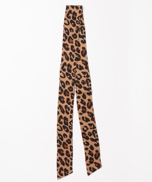Lian(リアン)の「ヒョウ柄スカーフ(ストール/スヌード)」|ブラウン