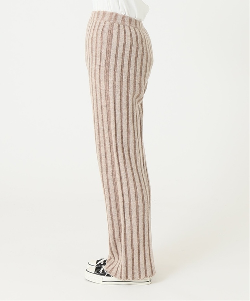 SLOBE citron.(スローブシトロン)の「SLOBE citron. バイカラーリブニットパンツ◆(その他パンツ・レディース・ベージュ/ブラウン・FREE)」の6枚目の写真